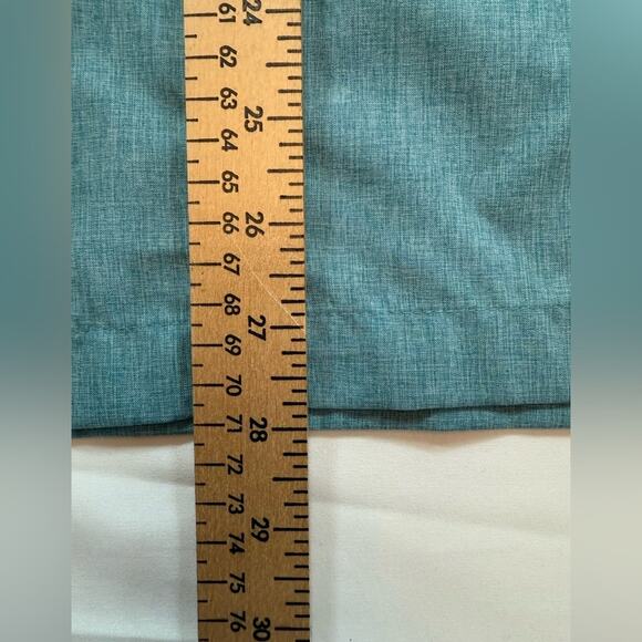 CUBAVERA Men’s Short Sleeve Guayabera Style Shirt Teal Blue Button Front Size S - Picture 10 of 13